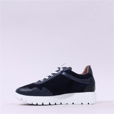 Wonders Odisei Two Tone Bungee Trainer - Navy Combi